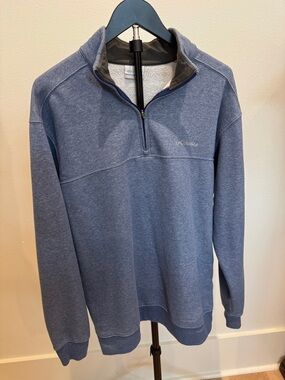 Columbia Men’s Heather Navy Half-Zip Fleece Pullover